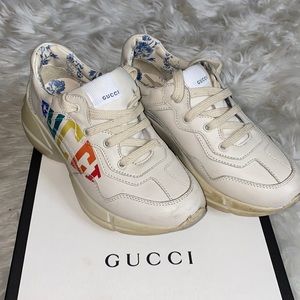 Gucci print Rhyton sneakers kids